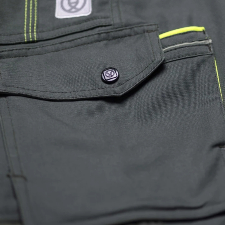 Set costum cu pantaloni de lucru cu pieptar CREATRON - verde/kaki [16]