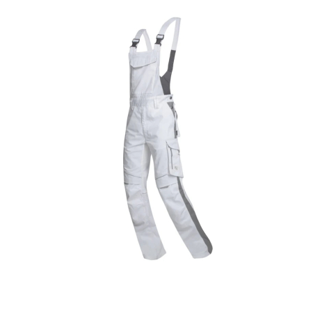 Set costum cu pantaloni de lucru cu pieptar hidrofobizati URBAN+ - alb [7]