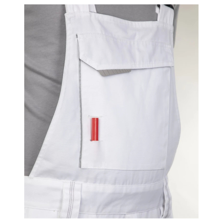 Set costum cu pantaloni de lucru cu pieptar hidrofobizati URBAN+ - alb [11]