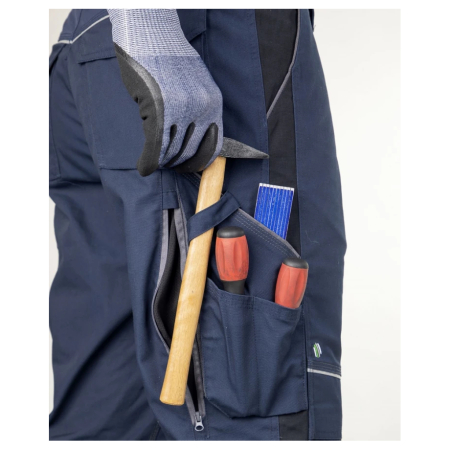 Set costum cu pantaloni de lucru cu pieptar hidrofobizati URBAN+ - bleumarin [10]