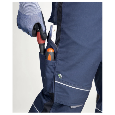 Set costum cu pantaloni de lucru cu pieptar hidrofobizati URBAN+ - bleumarin [8]