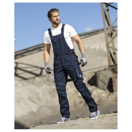 Set costum cu pantaloni de lucru cu pieptar hidrofobizati URBAN+ - bleumarin [11]