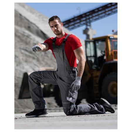 Set costum cu pantaloni de lucru cu pieptar hidrofobizati URBAN+ - gri [10]