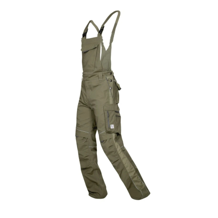 Set costum cu pantaloni de lucru cu pieptar hidrofobizati URBAN+ - kaki [5]