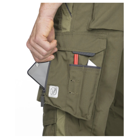 Set costum cu pantaloni de lucru cu pieptar hidrofobizati URBAN+ - kaki [8]