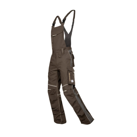 Set costum cu pantaloni de lucru cu pieptar hidrofobizati URBAN+ - maro [5]