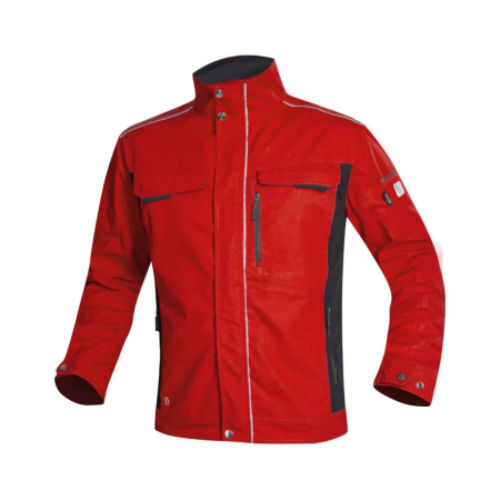 Set costum cu pantaloni de lucru cu pieptar hidrofobizati URBAN+ - rosu [1]