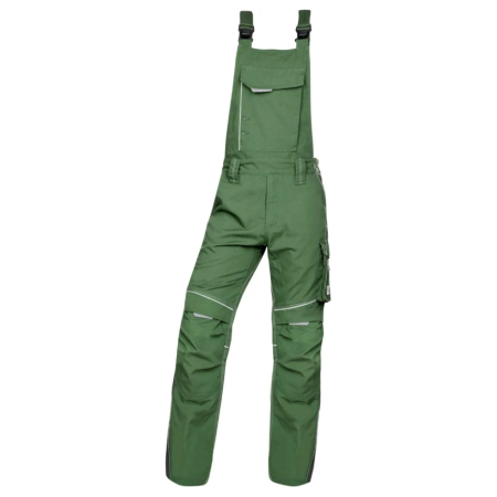 Set costum cu pantaloni de lucru cu pieptar hidrofobizati URBAN+ - verde [4]