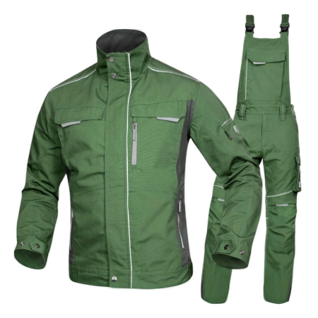 Costume salopeta - Set costum cu pantaloni de lucru cu pieptar hidrofobizati URBAN+ - verde