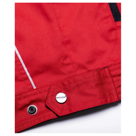 Set costum cu pantaloni de lucru cu pieptar SUMMER - rosu [4]