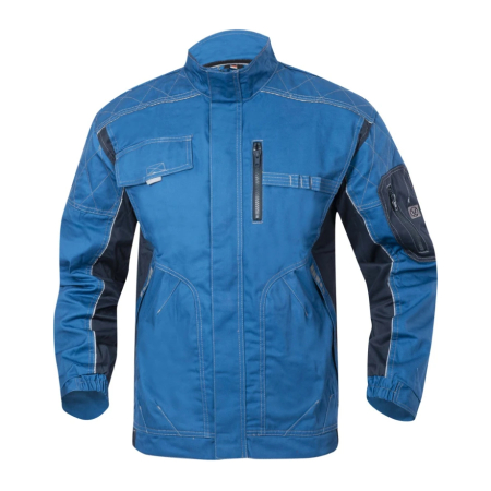 Set costum cu pantaloni de lucru cu pieptar VISION - albastru/gri [1]