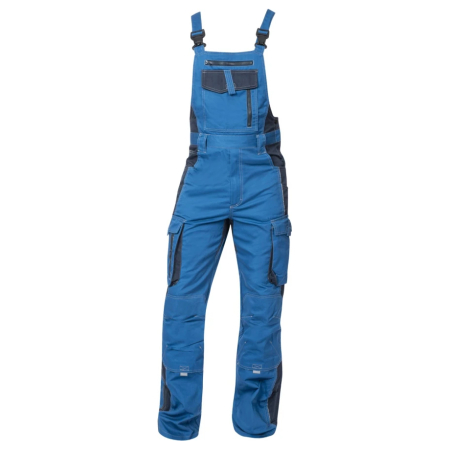 Set costum cu pantaloni de lucru cu pieptar VISION - albastru/gri [4]