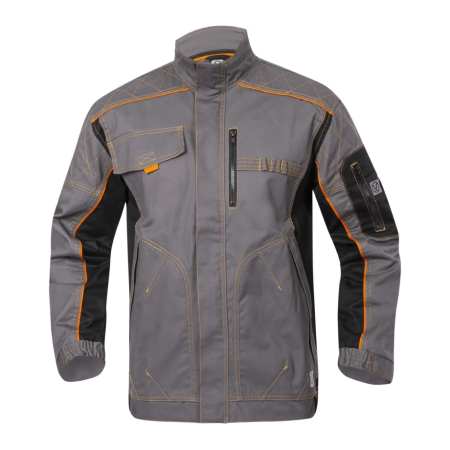 Set costum cu pantaloni de lucru cu pieptar VISION - gri/negru [1]