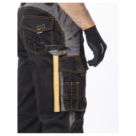Set costum cu pantaloni de lucru cu pieptar VISION - negru/gri [9]
