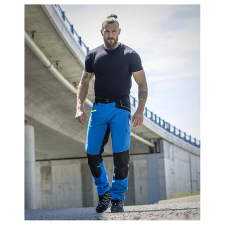 Set costum cu pantaloni de lucru in talie 4XSTRETCH - albastru [9]