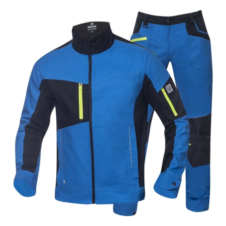 Set costum cu pantaloni de lucru in talie 4XSTRETCH - albastru [0]