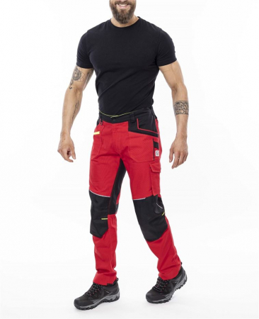Set costum cu pantaloni de lucru in talie 4XSTRETCH - rosu [10]