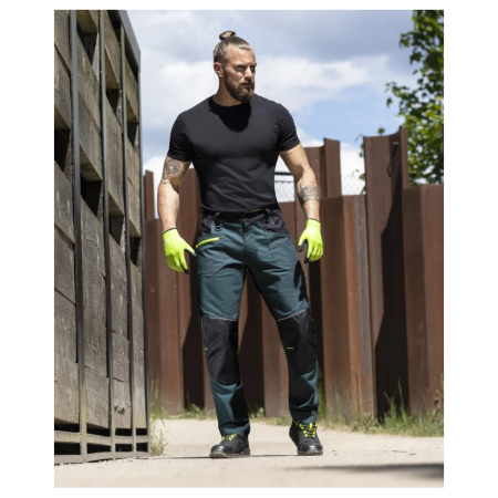 Set costum cu pantaloni de lucru in talie 4XSTRETCH - verde [9]