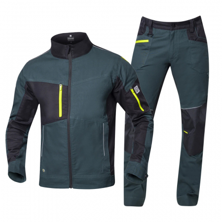 Imbracaminte de lucru - Set costum cu pantaloni de lucru in talie 4XSTRETCH - verde