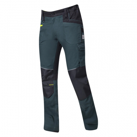 Set costum cu pantaloni de lucru in talie 4XSTRETCH - verde [7]