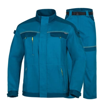 Costume salopeta - Set costum cu pantaloni de lucru in talie COOL TREND - albastru petrol