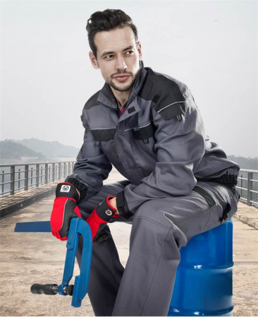 Set costum cu pantaloni de lucru in talie COOL TREND - gri [4]