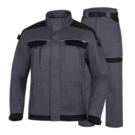 Set costum cu pantaloni de lucru in talie COOL TREND - gri [0]