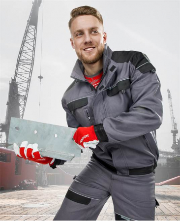 Set costum cu pantaloni de lucru in talie COOL TREND - gri [2]