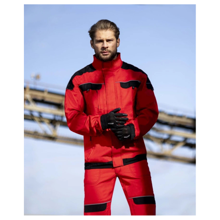 Set costum cu pantaloni de lucru in talie COOL TREND - rosu [5]