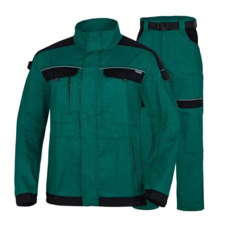 Costume salopeta - Set costum cu pantaloni de lucru in talie COOL TREND - verde