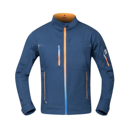 Set costum cu pantaloni de lucru in talie CREATRON - albastru/neon [3]