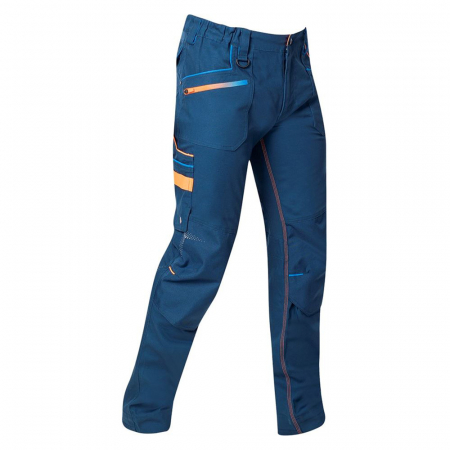 Set costum cu pantaloni de lucru in talie CREATRON - albastru/neon [12]