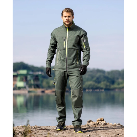 Set costum cu pantaloni de lucru in talie CREATRON - verde/kaki [3]