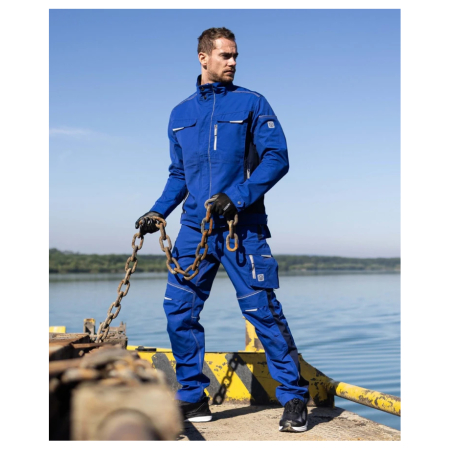 Set costum cu pantaloni de lucru in talie hidrofobizati URBAN+ - albastru/bleumarin [3]