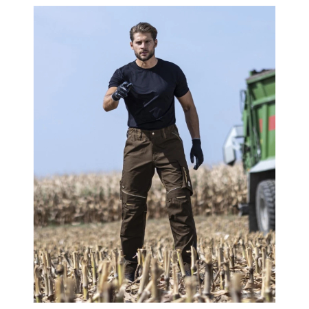 Set costum cu pantaloni de lucru in talie hidrofobizati URBAN+ - maro [10]