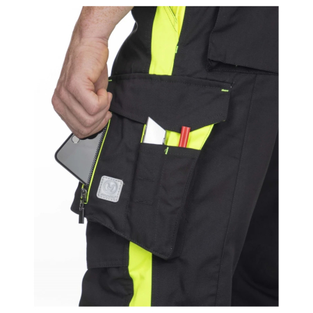 Set costum cu pantaloni de lucru in talie NEON - negru/galben [9]