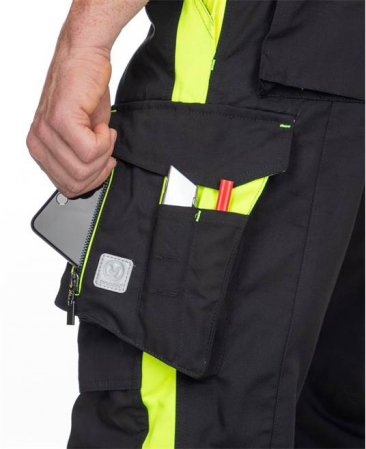 Set costum cu pantaloni de lucru in talie NEON - negru/galben [9]