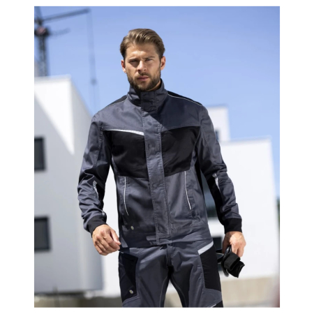 Set costum cu pantaloni de lucru in talie Refiwan - gri inchis [17]