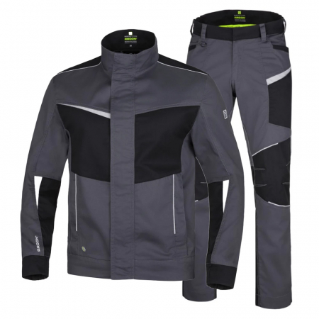 Imbracaminte de lucru - Set costum cu pantaloni de lucru in talie Refiwan - gri inchis