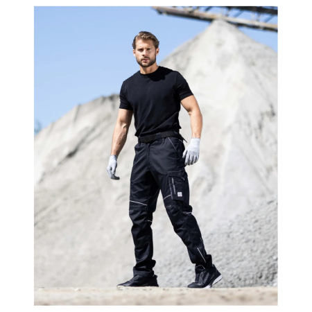 Set costum cu pantaloni de lucru in talie SUMMER - negru [9]