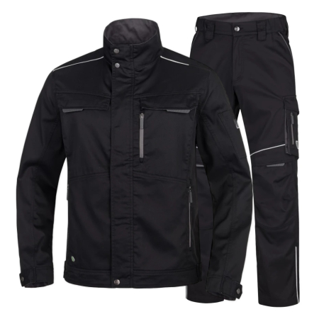 Costume salopeta - Set costum cu pantaloni de lucru in talie SUMMER - negru