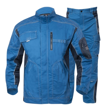 Costume salopeta - Set costum cu pantaloni de lucru in talie VISION - albastru/gri