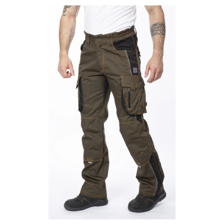Set costum cu pantaloni de lucru in talie VISION - asfalt/negru [5]