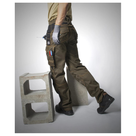 Set costum cu pantaloni de lucru in talie VISION - asfalt/negru [7]