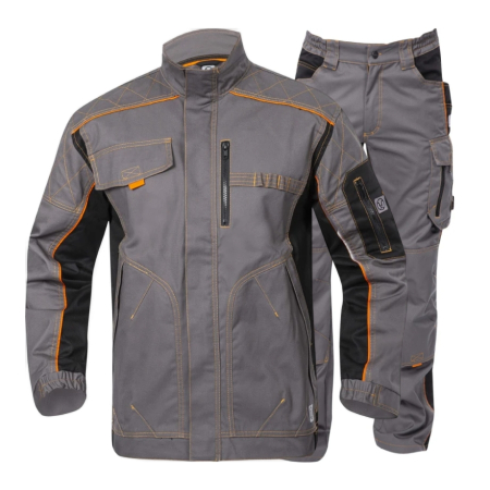 Costume salopeta - Set costum cu pantaloni de lucru in talie VISION - gri/negru