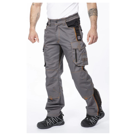 Set costum cu pantaloni de lucru in talie VISION - gri/negru [5]