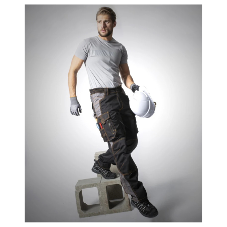 Set costum cu pantaloni de lucru in talie VISION - negru/gri [7]
