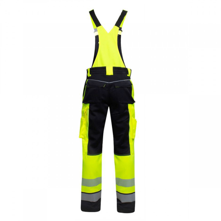 Set costum reflectorizant cu pantaloni de lucru cu pieptar SIGNAL+ - galben/negru [10]
