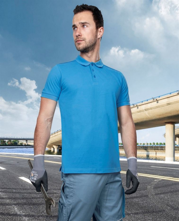 Tricou polo cu maneca scurta Trendy - azuriu [1]