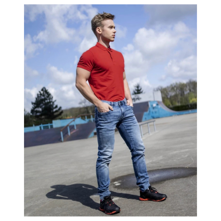 Tricou polo cu maneca scurta ZYDIN - rosu [1]